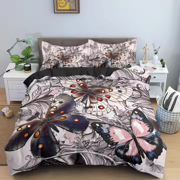 Juego de Ropa de Cama de Lepantos de Acuarela Tamaño Rey, Doble, Poltrona, Cama de Niños y Adultos - 1