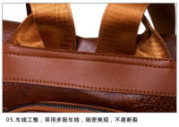 Mochila antirrobo de cuero vintage para mujer, mochila de trabajo de gran capacidad, mochila de hombro informal para mujer - details 31