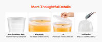 SucceBuy Dispensador de bebidas de 10 litros con espiga y cámara de hielo, dispensador de bebidas de plástico para jugo, té helado, limonada y agua - details 3
