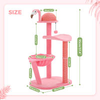 PAWZ Road Árbol de Calzado para Gatos 4 Niveles de Muebles Estilo Flamenco - details 0