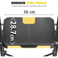 Escalera de Acero Plegable de 3 Peldaños con Seguridad Bloqueada Carga hasta 360kg - details 0