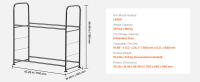 SucceBuy Estante para almacenamiento de neumáticos, soporte para neumáticos de acero de 2 estantes, altura ajustable, capacidad para 8 neumáticos, taller de garaje, capacidad de carga de 180 kg - details 6