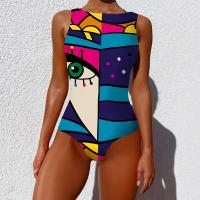 Traje de Baño de Una Pieza Impreso 2024 Talla Grande Push Up Estilo Vintage de Flor - details 19