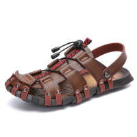 Sandalias suaves de verano para hombre, zapatillas informales de cuero para exteriores, antideslizantes, ligeras y cómodas, zapatos deportivos de playa - details 25