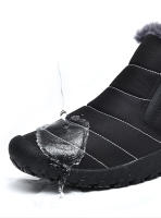 Botas de invierno informales para hombre, botines de terciopelo, impermeables, con doble cremallera, botas de nieve, zapatos de algodón antideslizantes cálidos para exteriores - details 3