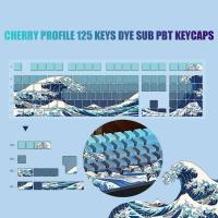 Perfil de teclas Kanagawa con temática superior/lateral impresa RGB retroiluminada Dye Sub PBT para teclado Cherry MX Swtches, 125 teclas - details 4