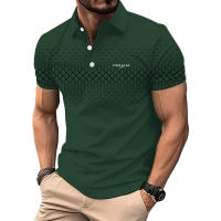 Camisa Polo Hombre Verano Manga Corta Moda Ajustada Deporte Botones Impresión 3D Digital Negocios Camisas Tops Transpirables - details 7