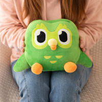 Juguete de peluche Duolingo verde de 30cm, muñeco de búho de Anime de dibujos animados, Animal de peluche suave, regalo de cumpleaños para niños - details 2