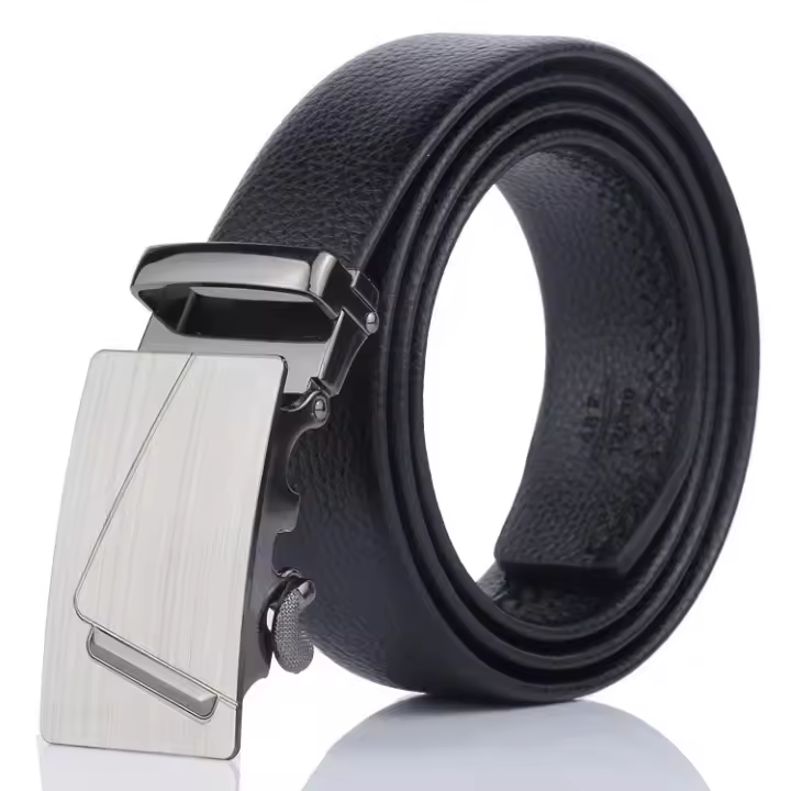 Cinturón de Cuero de Lujo para Hombres Hebilla Automática Diseño de Negocios de Moda - 1