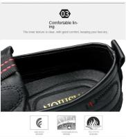 Zapatos de cuero para hombre, mocasines transpirables de negocios de verano, zapatos planos negros informales para hombre, zapatos para caminar y conducir - details 3