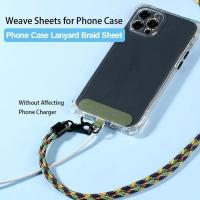 Placa de correa en forma de T para teléfono móvil, funda para teléfono móvil, cordón trenzado, accesorios, tarjeta tejida para iPhone 12, 13, 14, 15, Xiaomi, 3/5 Uds. - details 1