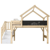Cama de Almacén con Protección de Caída Diseño Único de Techo Tablero Pintable - details 0