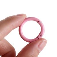 5 uds DIY 25mm O Ring llavero Clips colorido duradero que se puede abrir mosquetón redondo Metal resorte cierre cadena de perro - details 5
