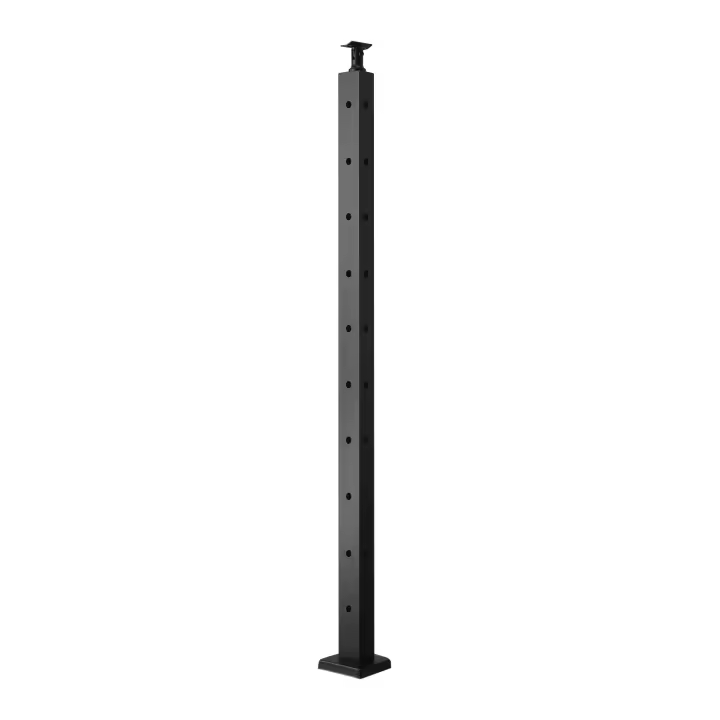 SucceBuy Poste de barandilla de cable de esquina de 36x1x2 pulgadas con orificios preperforados en forma de L, construcción de acero inoxidable - 1