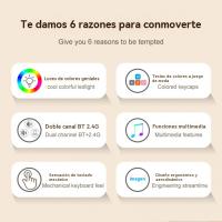 El nuevo K98 teclado bluetooth inalámbrico recargable sensación mecánica hombres y mujeres ordenador tableta oficina juego luminoso - details 0