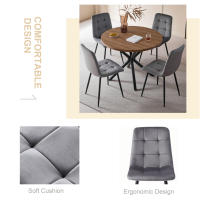 EGOONM-sillas tapizadas para comedor, asientos de diseño con respaldo, asiento de terciopelo, marco de Metal para cocina y sala de estar, 2/4 unidades - details 3