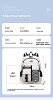 Mochila de escuela secundaria para niños, bolso de estudiante de secundaria de gran capacidad, mochila universitaria, mochila para portátil de viaje Simple y elegante - details 3