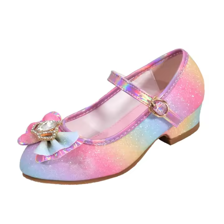 Zapatos de Cuero de Príncipes para Niños Brillantes de Secuencia de Moda - 1