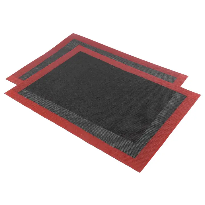 Alfombrilla de silicona para hornear, revestimiento antiadherente para horno, almohadilla de malla perforada, 2 piezas, doble cara disponible - 1