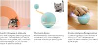 Bola de Juguete Interactiva para Gatos, Pelota Interactiva,Carga USB Giratoria Automática de 360 Grados, Divertido para Gatitos - details 1
