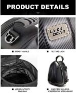 Mochila trasera impermeable de fibra de carbono para motocicleta, paquete de asiento trasero, Kit cruzado, bolsa para casco - details 6