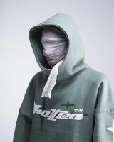 Vintage gótico sudadera con capucha de los hombres Nueva tendencia de la calle alta de América Y2k Harajuku suéter flojo casual de los hombres - details 10