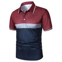 Camisa de hombre, Casual, Trabo, Cuello, Manga corta, Básica, Moderna, Rayas, Botón minorista, Verano, Primavera, Camisa de golf USTE regular - details 2