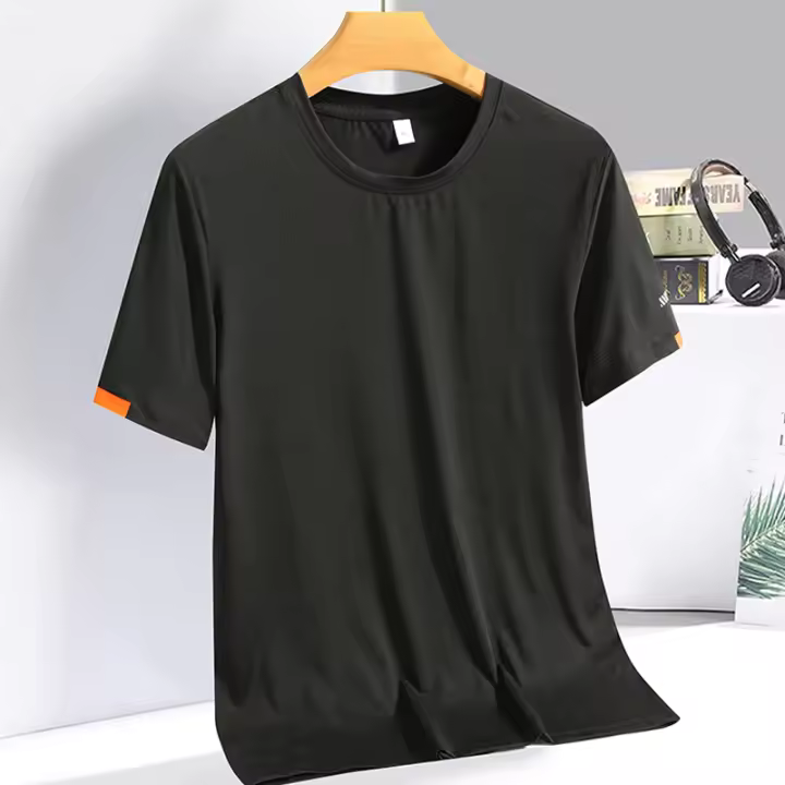 Camiseta de seda de hielo para hombre, sudadera para correr Fiess, ligera y transpirable, de verano - 1