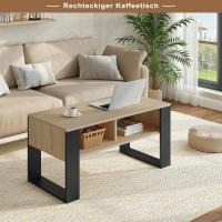 Mesa Centro Baja Mesa Auxiliar de 2 Niveles Mesita Lateral para Sofá Mesa de Café con Comodidades - details 16