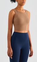 Sujetador deportivo Sexy de nailon para mujer, Top ajustado elástico para gimnasio, sujetadores deportivos para Yoga, Top corto, ropa de Yoga, ropa interior deportiva elástica para mujer - details 12
