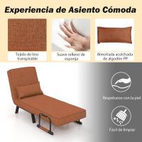 Sofá Cama Convertible Silla de Dormir Individual Tri-Fold con Respaldo Ajustable de 6 Posiciones, Cojín Desmontable y Asiento Tapizado Estructura Metálica Plegable (Azul) - details 41