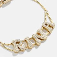 Pulseras personalizadas con 26 letras en inglés, pulseras con nombre de circonita de cristal, pulseras con letras deslizantes DIY, joyería de cumpleaños - details 4