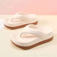 Chanclas de gran tamaño con suela gruesa rosa para mujer de verano para uso informal antideslizante y zapatillas de playa - details 2