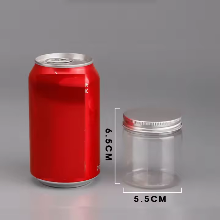 Tarro de almacenamiento transparente con tapas de aluminio, contenedor de cosméticos, frascos de embalaje de alimentos y dulces, 10 piezas, varios tamaños - 1