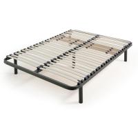 Marco de Cama para Niños Somier 135x190 cm Reforzado con Acerado, Láminas de Chopo y Pintura Metalizada Incluye Juego de 4 Patas - details 9