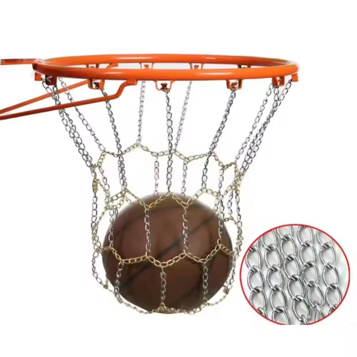 Red de baloncesto de Metal de acero galvanizado, marco de cesta, cadena de Metal, red objetivo de baloncesto, se adapta a estándar a prueba de herrumbre - 1
