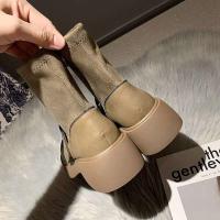 Nuevas botas de combate Oxford de tobillo de marca alta, zapatos largos de moda para mujer, Guangzhou barato - details 7