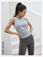 Tops de Yoga de melocotón móvil para mujer, chaleco ahuecado, camiseta sin mangas cómoda, DVC - details 3