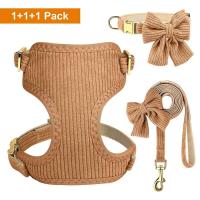 Set de 3 Arneses Transpirables para Perros Collar de Terciopelo Suave con Correa - details 27