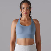 Sujetador de yoga para mujer, ropa interior que absorbe los golpes, correas cruzadas para los hombros, top corto Fiess, deportes a prueba de golpes - details 24