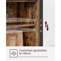 Almacenamiento, con 2 Puertas Correderas, 33 x 100 x 80 cm, Estantes Ajustables, para Salón - details 2