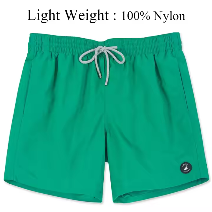 Traje de baño para hombre, bañadores sólidos, pantalones cortos de playa de verano con bolsillos, pantalones cortos de secado rápido para correr, surf, natación - 1