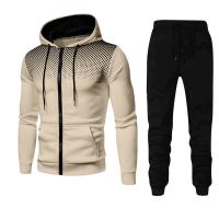 Traje deportivo de lunares para hombre y mujer, Sudadera con capucha y pantalones de chándal de terciopelo, Color sólido, otoño e invierno, 2024 - details 10