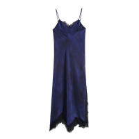 Vestido Elegante de Encaje Primavera para Mujer OUWU Sexy Detalle de Cinturón Fino en U con Cuello en V Vestido Cruzado a la Moda para Damas - details 2