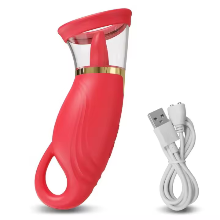 Embalaje privado SEX Vibración potente Lamiendo Lengua Vibrador Succión Pezón Oral Sugador Estimulador de Clítoris Juguetes sexuales Produc para mujeres - 1
