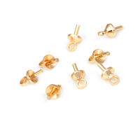 Cuentas de Perlas de Brasso Dorado 18K 40PCS Huecos Medios Suministros para Hacer Joyería DIY - details 13