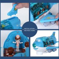 Avión eléctrico de juguete para niños, modelo de avión de coche, simulación de música, juguete de tráfico para niños, regalos de Navidad para niñas - details 6