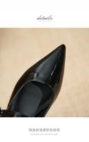 Zapatos planos de tacón bajo con punta de diamantes de imitación, zapatos de mujer - details 4