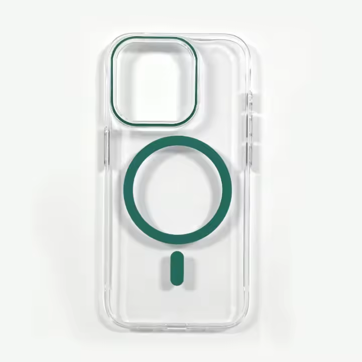 Para Magsafe funda de teléfono transparente para iPhone 16 15 14 13 Pro Max Plus 16e transparente magnético inalámbrico antiarañazos cubierta de PC - 1