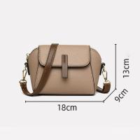 Bolso de mano de cuero de Vaca para Mujer, Bandolera de hombro, color sólido - details 1